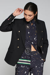 INGRID BLACK BUTTONED JACKET