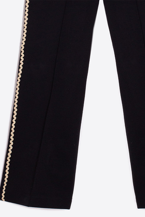 ELISA BLACK ROMA KNIT TROUSERS