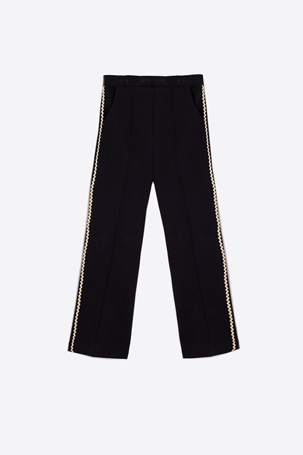 ELISA BLACK ROMA KNIT TROUSERS