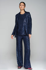 AMALIA BLUE SEQUIN T-SHIRT