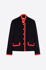 DOROTHEA BLACK TRIMMED JACKET