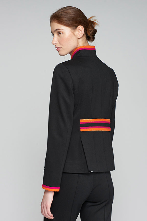 DOROTHEA BLACK TRIMMED JACKET