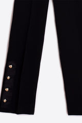 MIKAELA BLACK STRAIGHT FIT TROUSERS