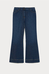 SIMPATIA MIDNIGHTBLUE FLARED COTTON DENIM JEANS