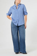 VISINO NAVY TENCEL COTTON DENIM JEANS