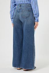VISINO NAVY TENCEL COTTON DENIM JEANS