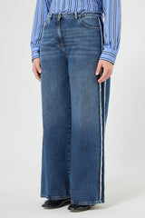 VISINO NAVY TENCEL COTTON DENIM JEANS