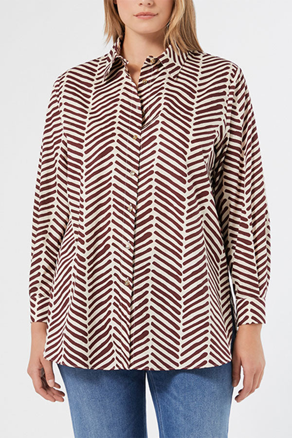 CIPPO PRINTED POPLIN TUNIC