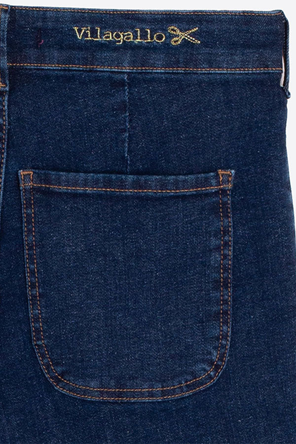 AMELIE EMBROIDERED BELL BOTTOM JEANS