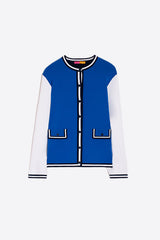 BLUE TRICOLOR CARDIGAN