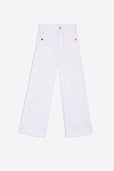 NOA CROPPED WHITE DENIM TROUSERS