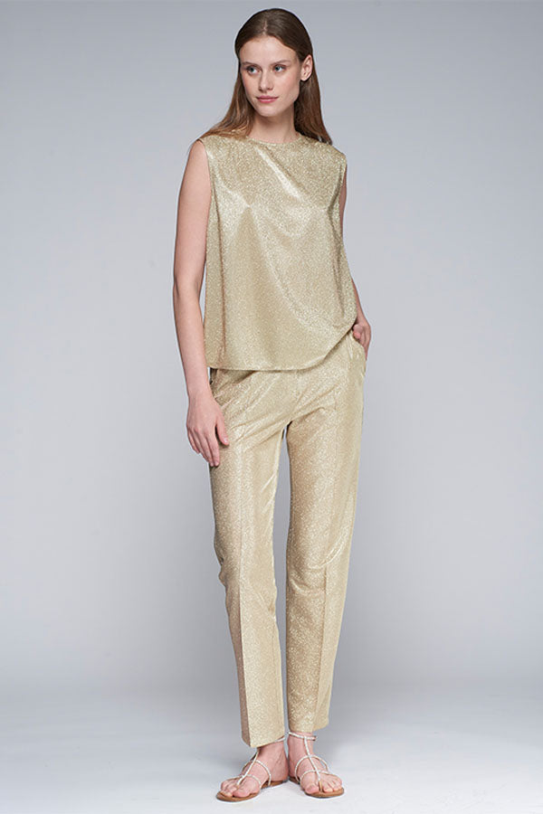 ABIGAIL GOLD SLEEVELESS TOP