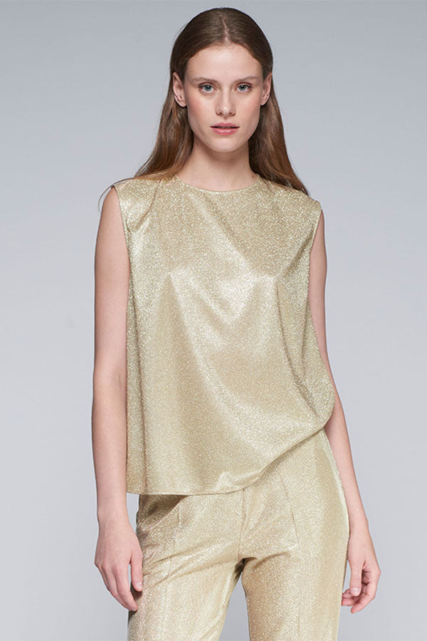 ABIGAIL GOLD SLEEVELESS TOP