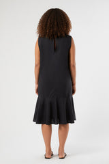 ZINCO BLACK COTTON DRESS