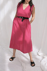 ORA PINK COTTON DRESS