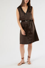PENTOLA SEQUINNED SATIN DRESS