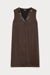 PENTOLA SEQUINNED SATIN DRESS