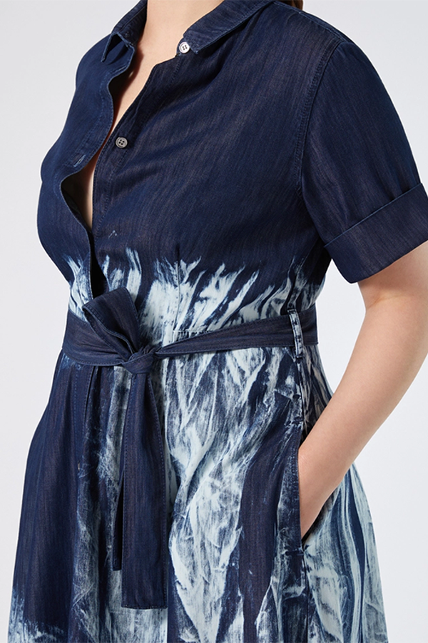BORA LONG TIE DYE SHIRT DRESS