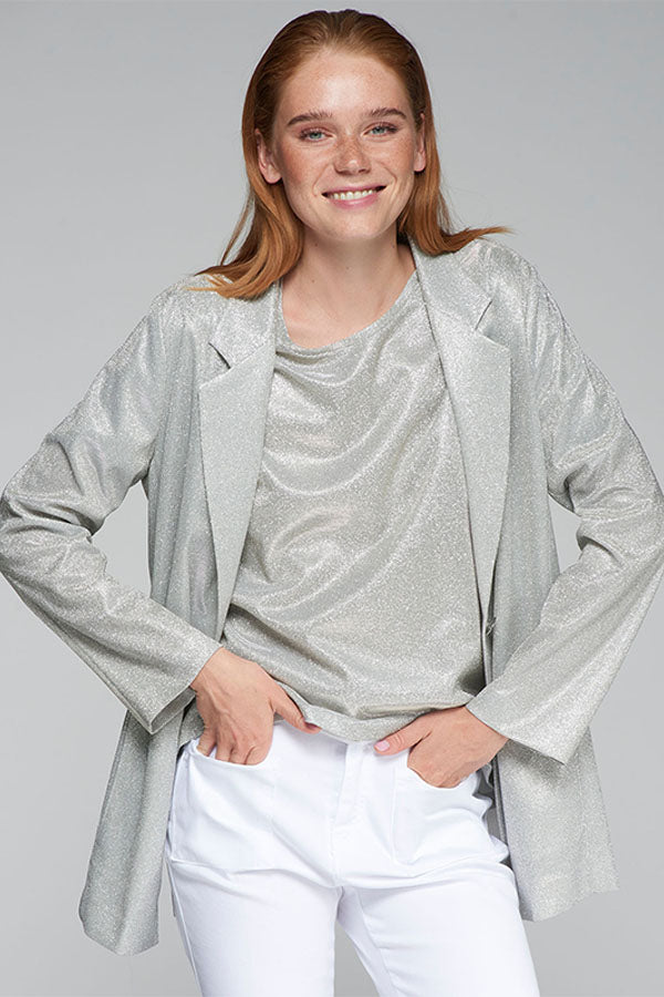 ALINA METALLIC SILVER JACKET