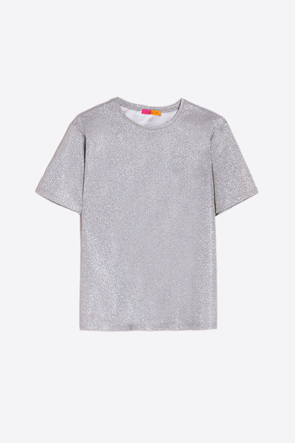 TORA METALLIC SILVER T-SHIRT