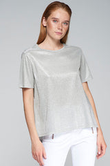 TORA METALLIC SILVER T-SHIRT