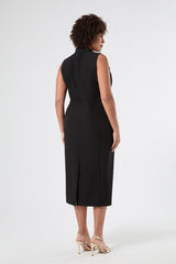 DOMINO BLACK TWILL DRESS