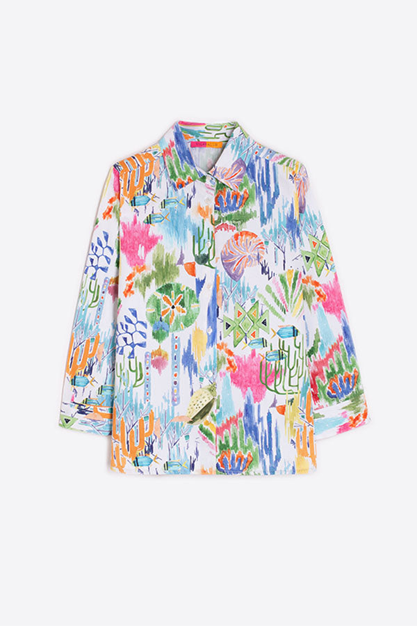 POLINE MARINE WATERCOLOR SHIRT