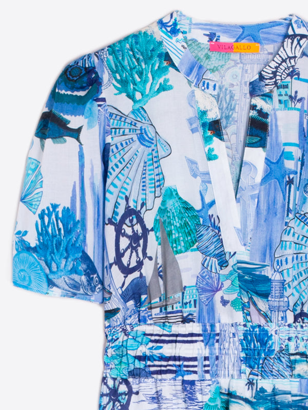 LEILA COLLAGE MARITIMO DRESS