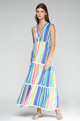 GADEA VERTICAL MULTICOLOR DRESS