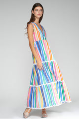 GADEA VERTICAL MULTICOLOR DRESS