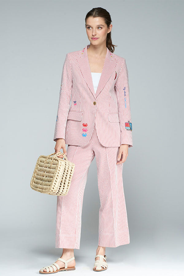 BEATRIZ RED STRIPE TROUSERS