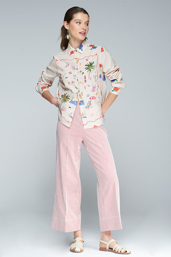 BEATRIZ RED STRIPE TROUSERS