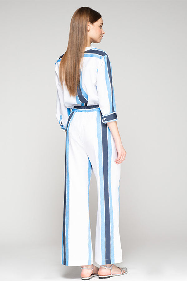 NOVA VERTICAL WATERCOLOR STRIPE TROUSERS