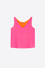 NEON PINK SLEEVELESS TOP