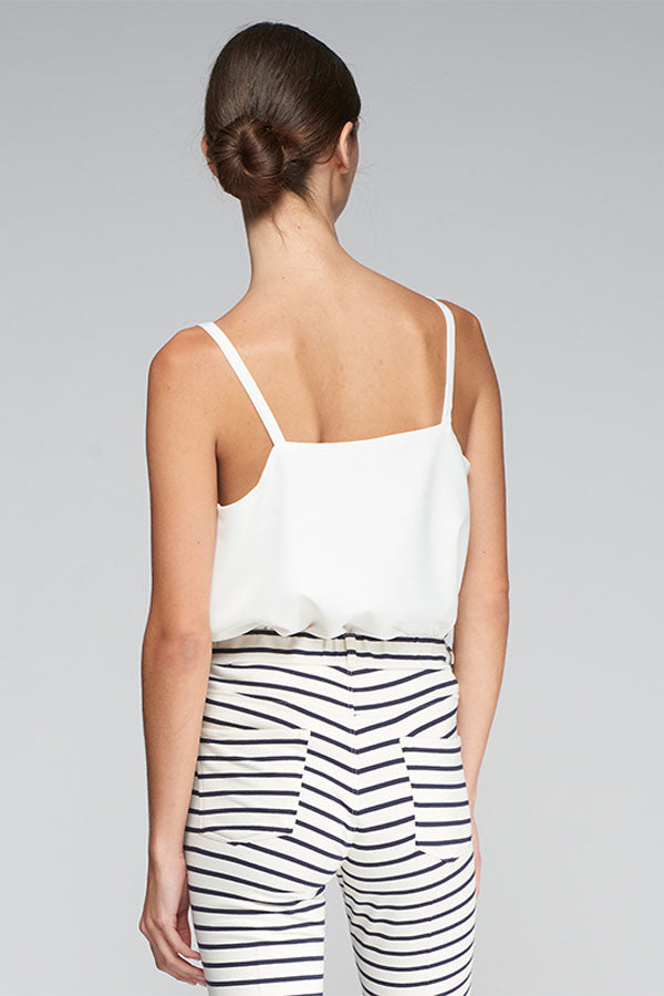 ZINA WHITE SLEEVELESS TOP