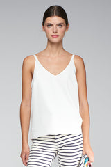 ZINA WHITE SLEEVELESS TOP