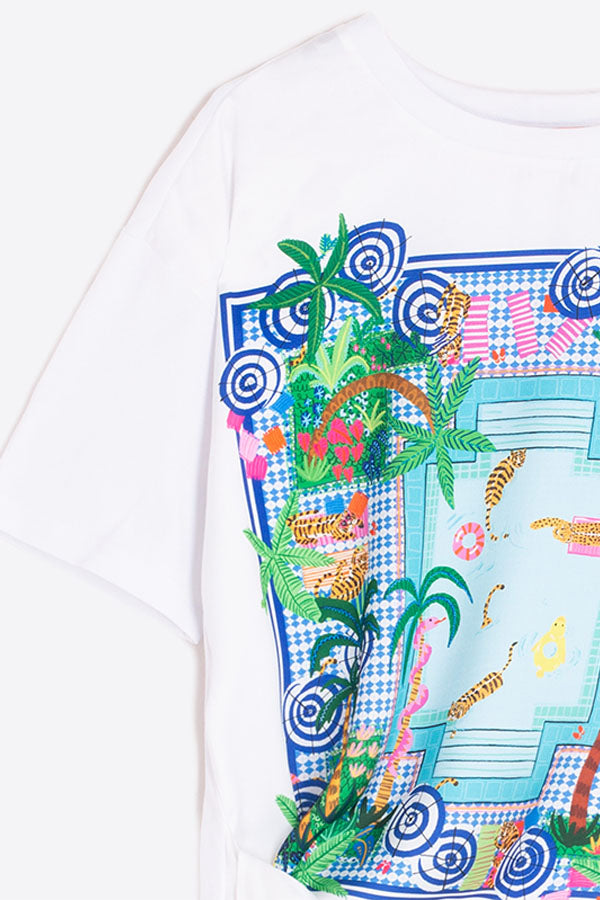 KEIRA POOL PRINT T-SHIRT