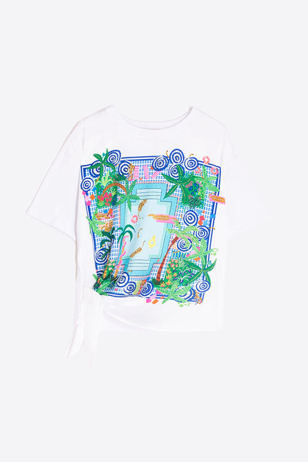 KEIRA POOL PRINT T-SHIRT