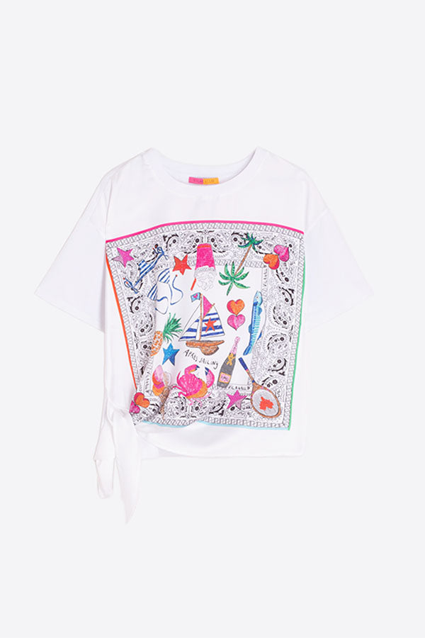 KEIRA BANDANA PRINT T-SHIRT