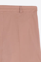 BEIGE POPELIN PALAZZO TROUSERS