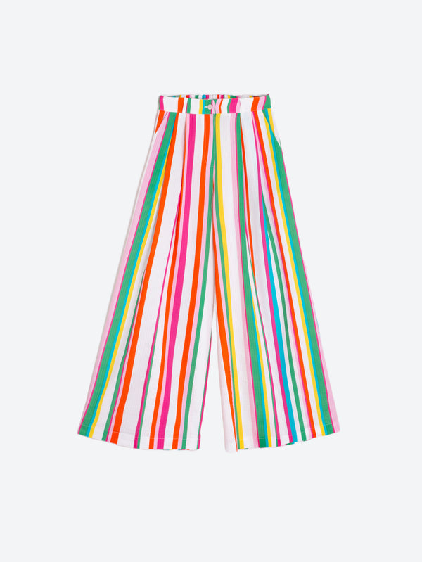 PALAZZO RAYA SEERSUCKER MULTICOLOR TROUSERS