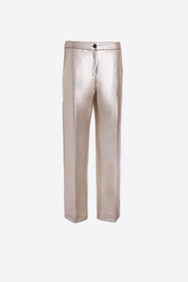STRAIGHT GOLD TROUSERS