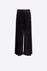 BLACK VELVET PALAZZO TROUSERS