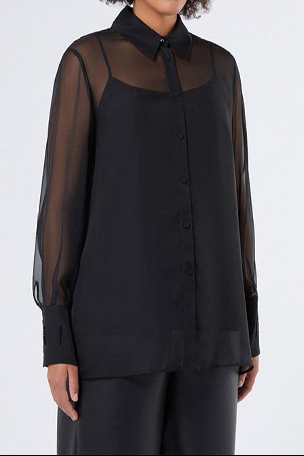 LOSANNA EMBROIDERIES CHIFFON SHIRT