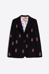 GADEA EMBROIDERY PUNTO ROMA NEGRO JACKET