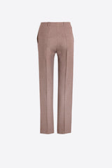 CARLA PUNTO DIAGONAL BEIGE TROUSERS