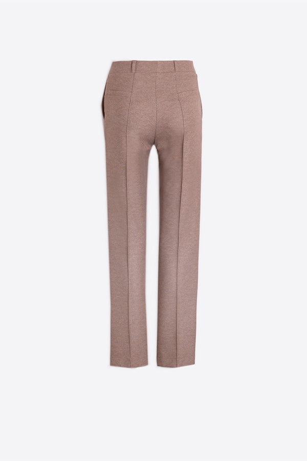 CARLA PUNTO DIAGONAL BEIGE TROUSERS