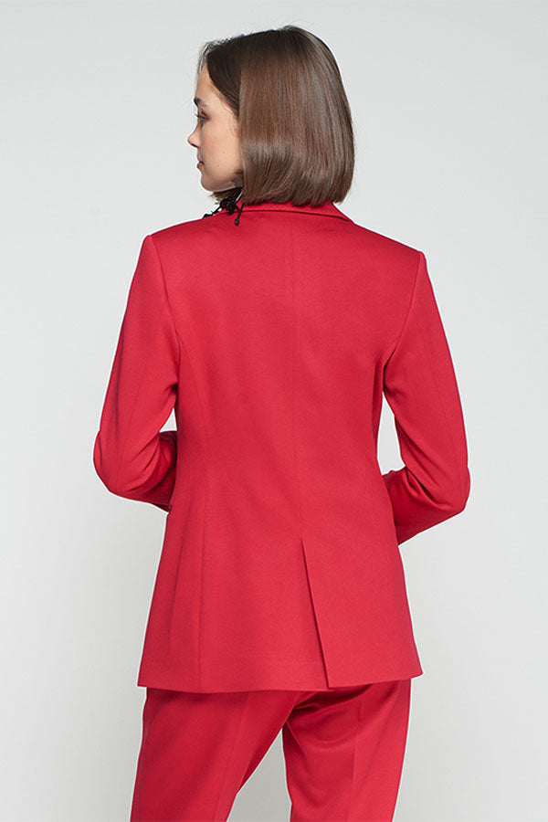 RED STRUCTURED BLAZER