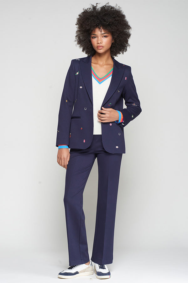 MARTINA AZUL MARINO ESTRUCTURA TROUSERS