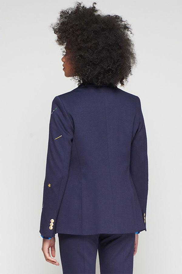MINI EMBROIDERIES NAVY BLAZER